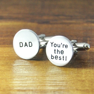 Ronde manchetknopen graveren