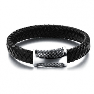 Strak gevlochten armband met magneetsluiting