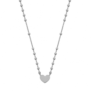 Zilveren ketting met hartjes hanger