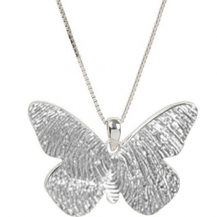 Hanger hart met vingerafdruk en ketting