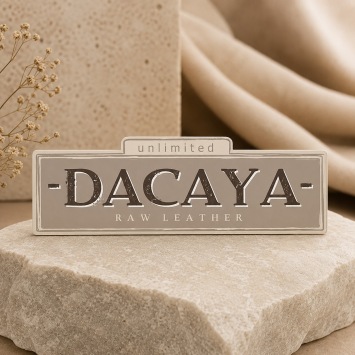 Dacaya bruin grijze leren armband met RVS sluiting en gravure