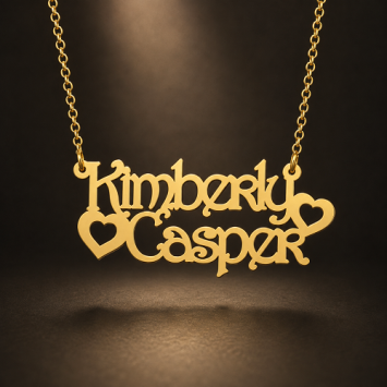 Dubbele naamketting goud Names4ever Kimberly-Casper