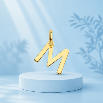 Geelgouden hanger letter