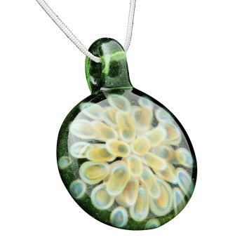 Glazen Dahlia hanger groen