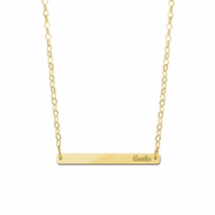 Gouden Bar naamketting Small Names4Ever