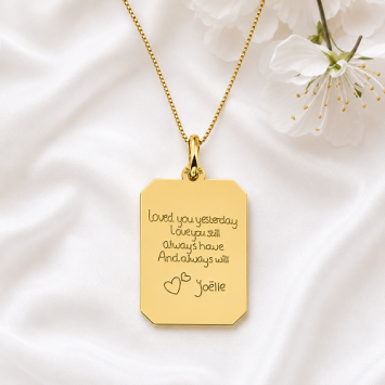 Gouden Hanger Gegraveerd met Tekst Names4ever