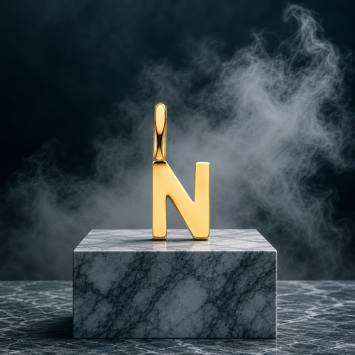 Gouden hanger letter