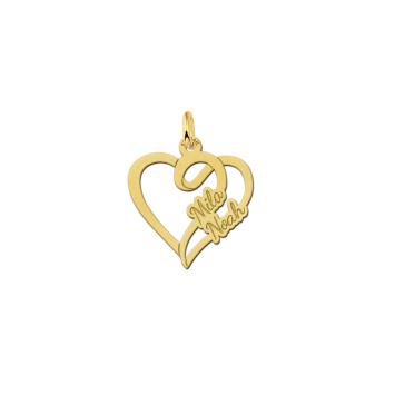 Ketting hanger Goud met twee namen