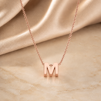 Gouden ketting 1.2mm met 1 initiaal