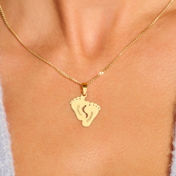 Gouden mama sieraad voetjes Names4ever