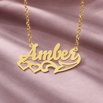 Gouden naamketting Amber Names4ever