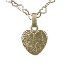 Gouden afdruk hanger hartvormig 780