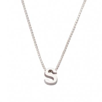 Initial ketting witgoud