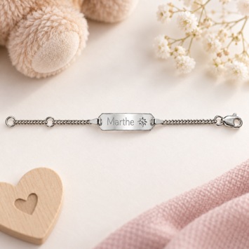 Naam armband kind met zirkonia
