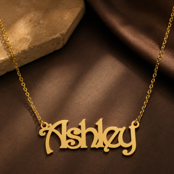 Naamketting goud Ashley