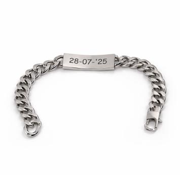 Plaatarmband RVS binnenzijde