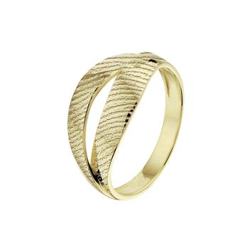 Sierlijke gouden vingerafdruk ring