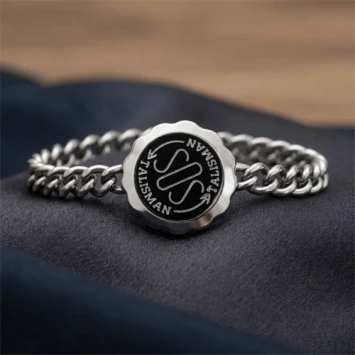 Smalle RVS SOS Talisman armband met persoonlijke gravure