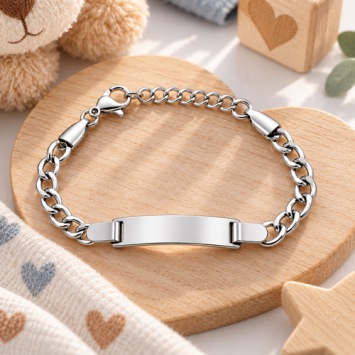 Stalen kinderarmbandje met graveren