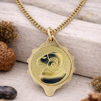 Talisman SOS hanger met Sterrenbeeld Boogschutter verguld RVS