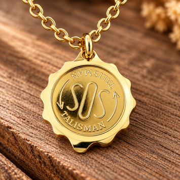 Talisman SOS hanger Verguld RVS