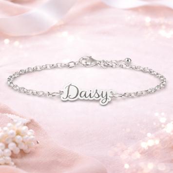 Zilveren armbandje met naam