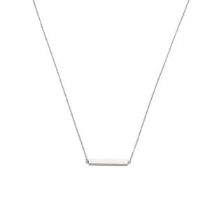 Zilveren naamketting bar