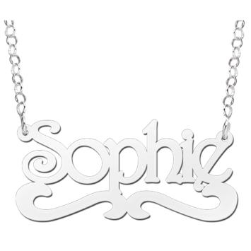 Zilveren naamketting Sophie