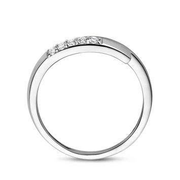 Zilveren ring met zirkonia stenen stenen