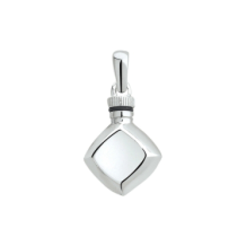 Zilveren ruitvormige ashanger